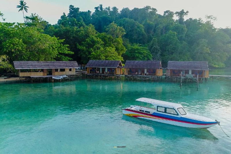 Water Bungalows in Raja Ampat