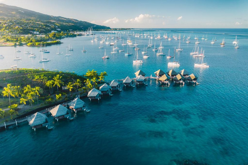 over the water bungalows moorea french polynesia