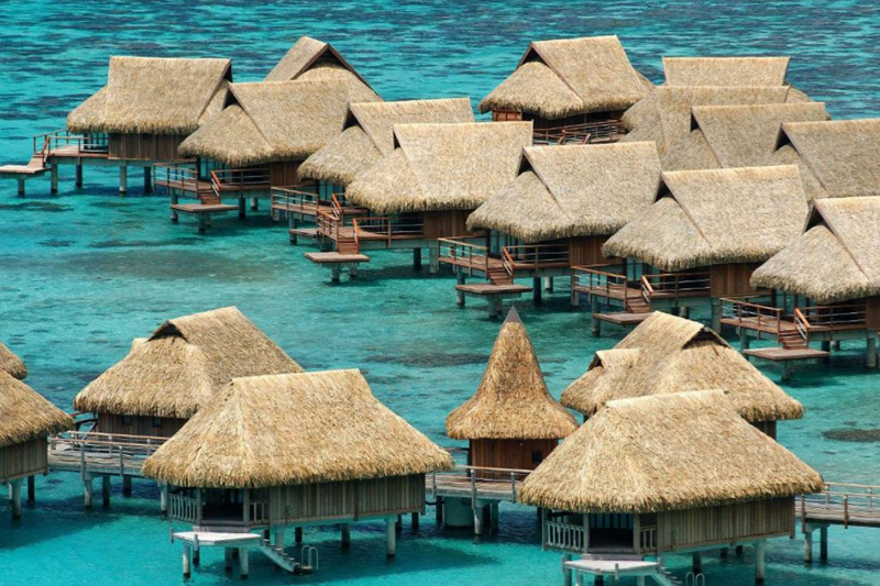 over water bungalows french polynesia